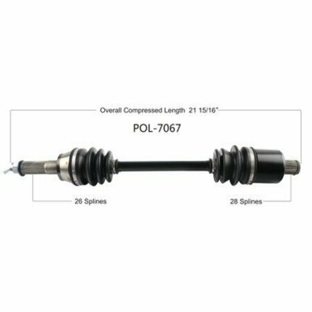 WIDE OPEN OE Replacement CV Axle for POL REAR L/R SPORTSMAN 500 TOURING 11-13 POL-7067